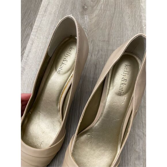 Kelly & Katie Patent Nude Heels, Wrapped Pumps, Size 10, MSRP $65 - Picture 8 of 11